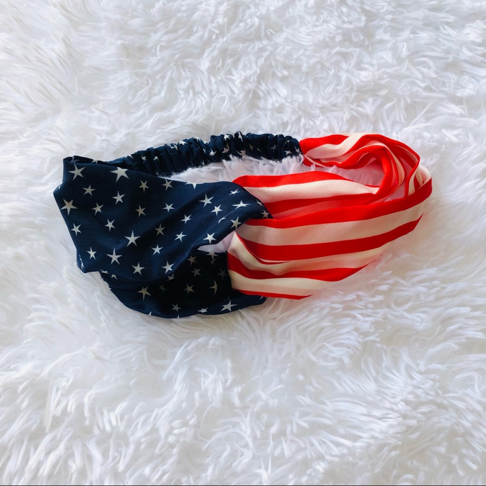 American Flag Twist Headband